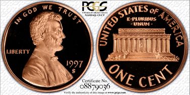1997-S 1C PR70DCAM