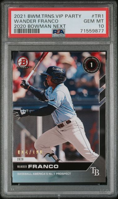 2021 Bowman BOWMAN TRANSCENDENT VIP PARTY 2020 BOWMAN NEXT #TR1 Wander Franco front
