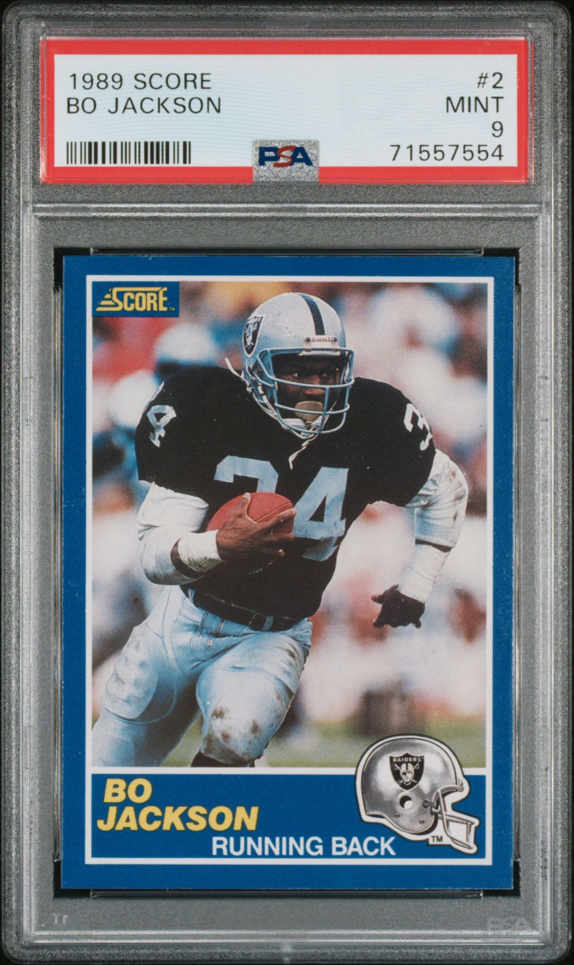 1989 Score SCORE #2 Bo Jackson front