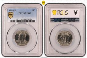 1988-D 25C MS66