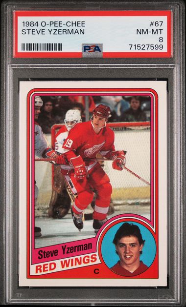 1984 Upper Deck O-Pee-Chee Red #67 Steve Yzerman front
