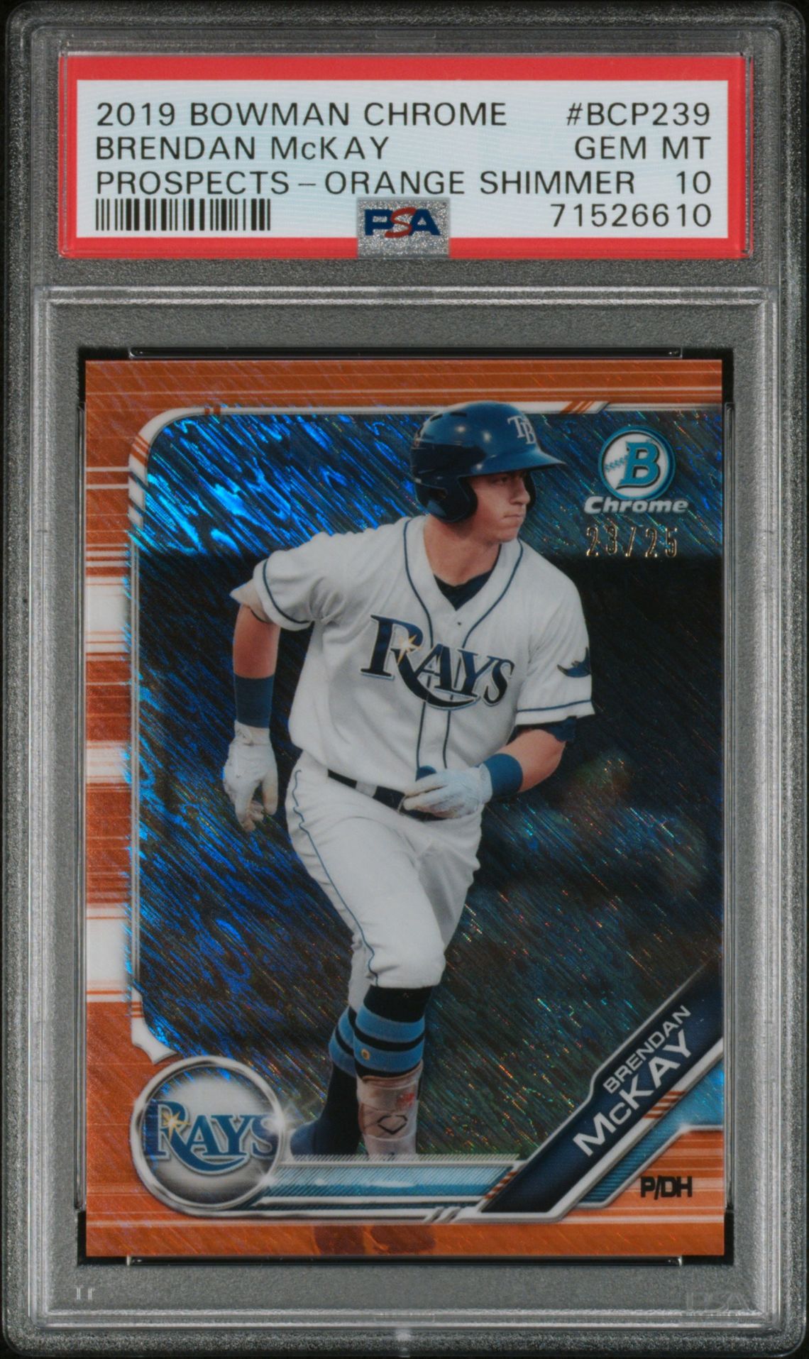 2019 Bowman BOWMAN CHROME PROSPECTS Refractor #BCP239 Brendan Mckay front