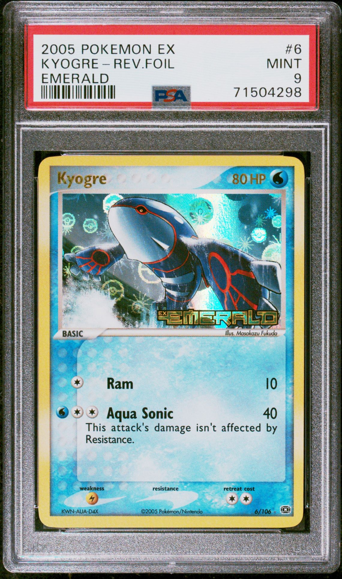 2005 Pokemon POKEMON EX EMERALD #6 Kyogre-Rev.Foil front