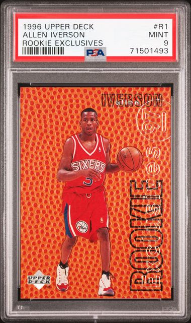 1996-97 Upper Deck Rookie Exclusives #R1 Allen Iverson Rookie Card – PSA  MINT 9 on Goldin Auctions