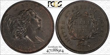 1794 1/2C C-1a MS63BN