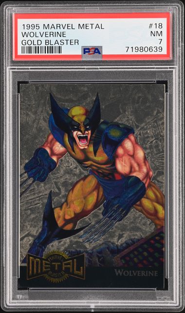 1995 Fleer Marvel Metal Blaster Gold Blaster #18 Wolverine – PSA 