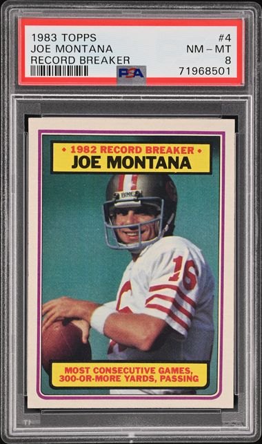 1983 Topps JOE MONTANA Football Card 169 NM San Francisco 