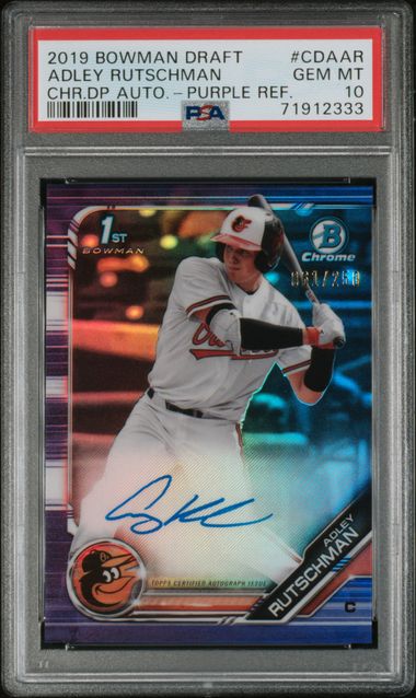 2019 Bowman Bowman Draft Chrome #CDAAR Adley Rutschman front