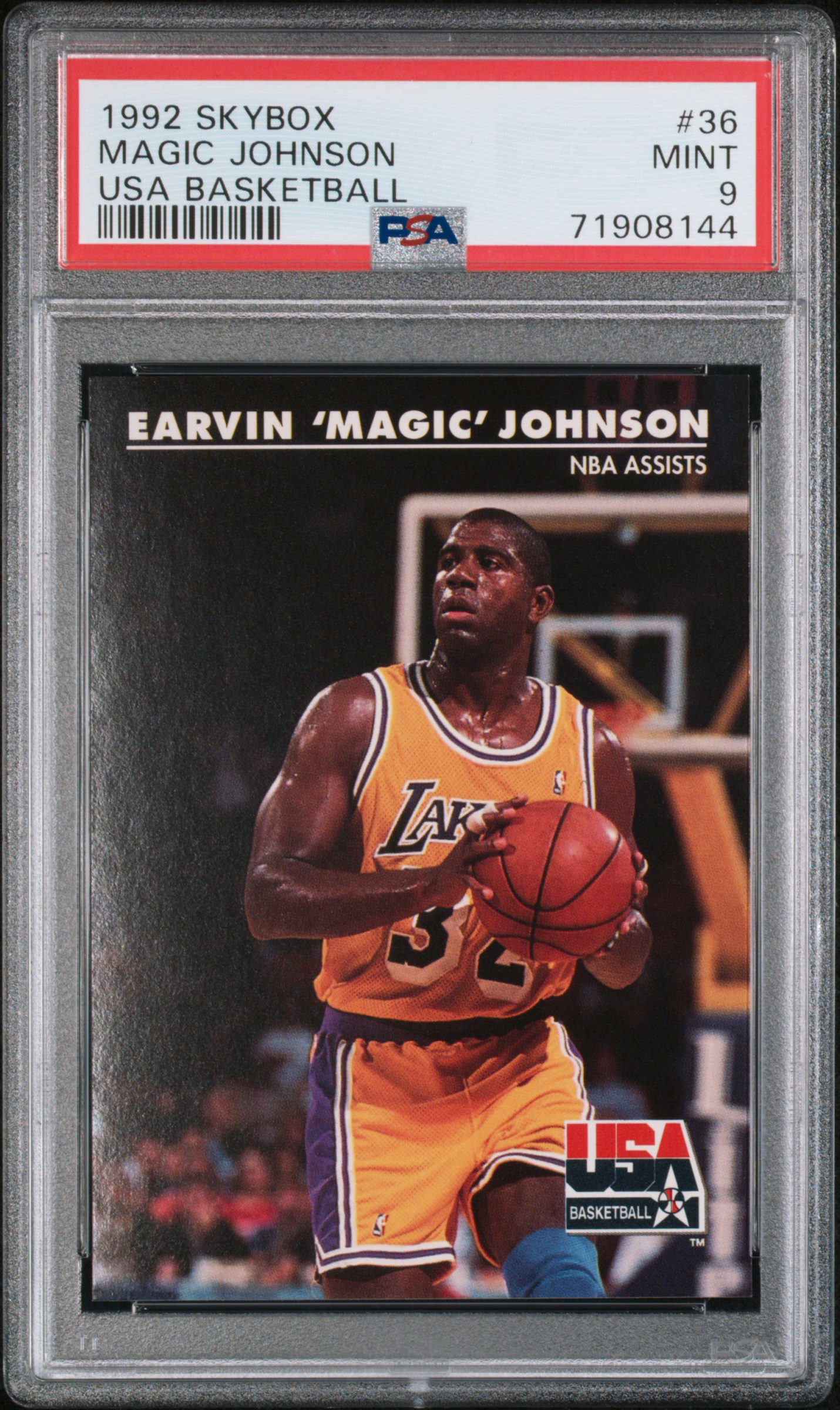 1992 Skybox 36 Magic Johnson USA Basketball Card Freshly Graded