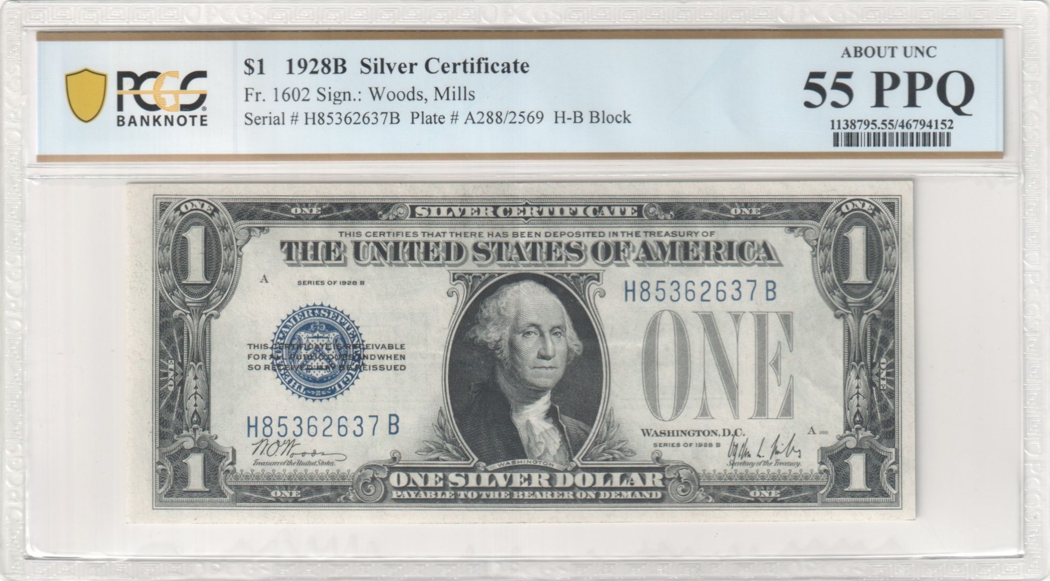 PCGS Certificate Verification Banknote Details For Cert #46794152