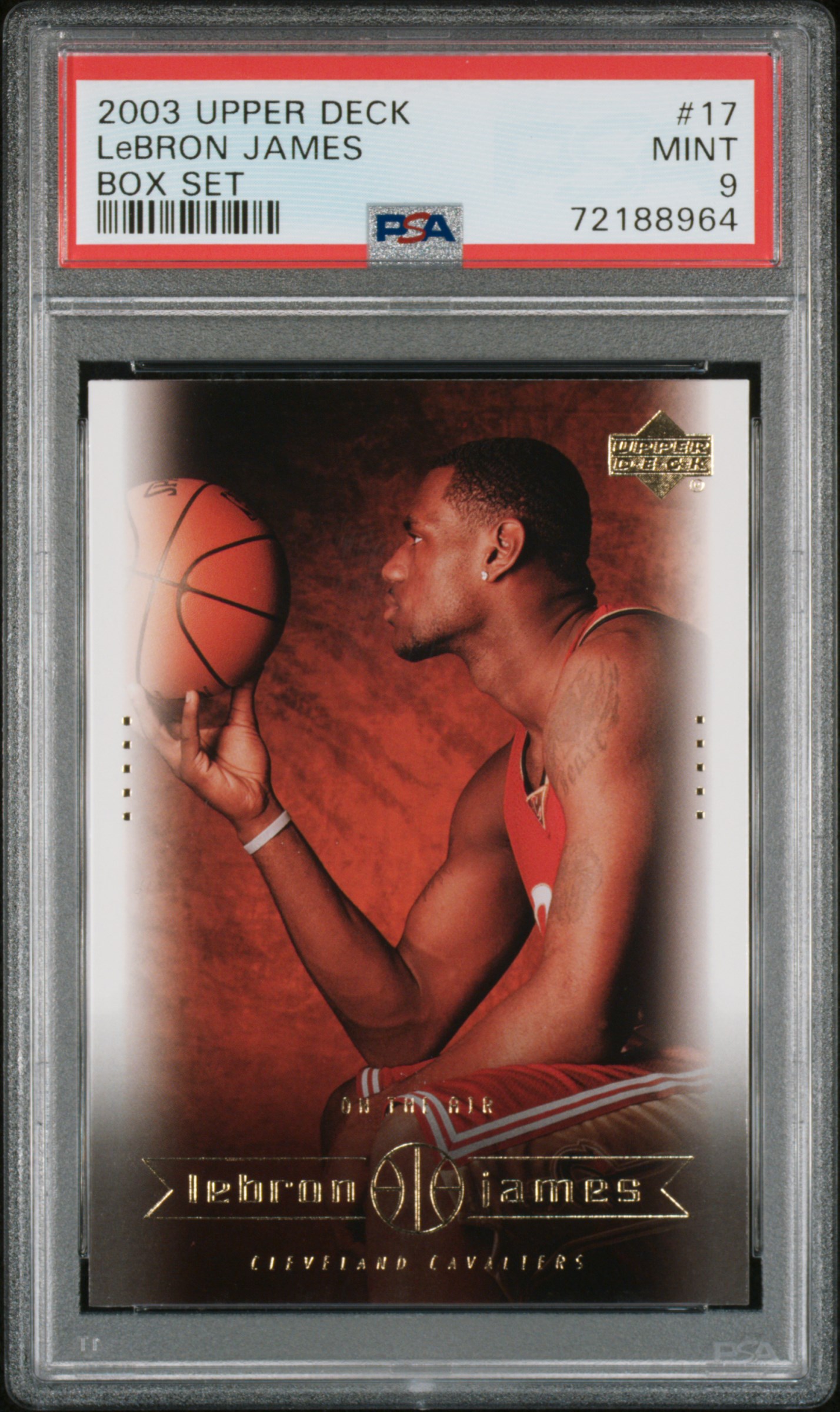 2003 Upper Deck Lebron James Box Set Lebron James #17 (Box Set) Mint 9 front