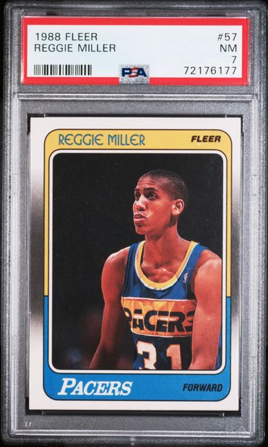 1988-89 Fleer #57 Reggie Miller Rookie Card – PSA NM 7 on Goldin