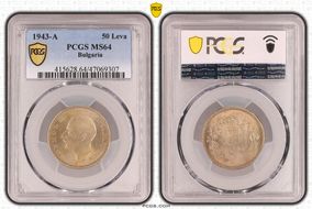 1943-A 50 Leva KM-48a MS64