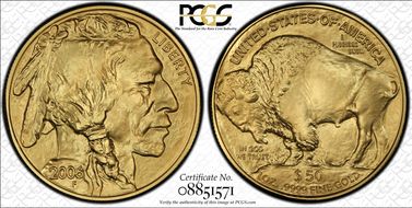 2006 $50 American Buffalo  .9999 Fine Gold First Strike MS70