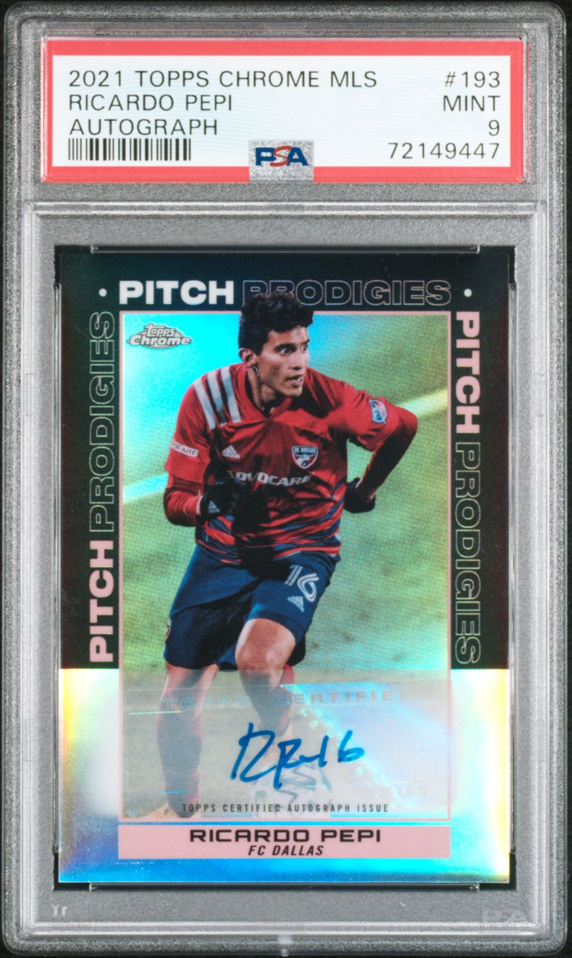 2021 Topps Chrome TOPPS CHROME MLS AUTOGRAPH #193 Ricardo Pepi front