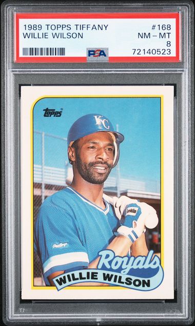 Auotgraphed Willie Wilson 1989 Topps Card