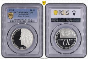 1995 10 G Hugo de Groot KM-220  Ag PR69DCAM