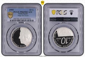 1995 10 G Hugo de Groot KM-220  Ag PR69DCAM