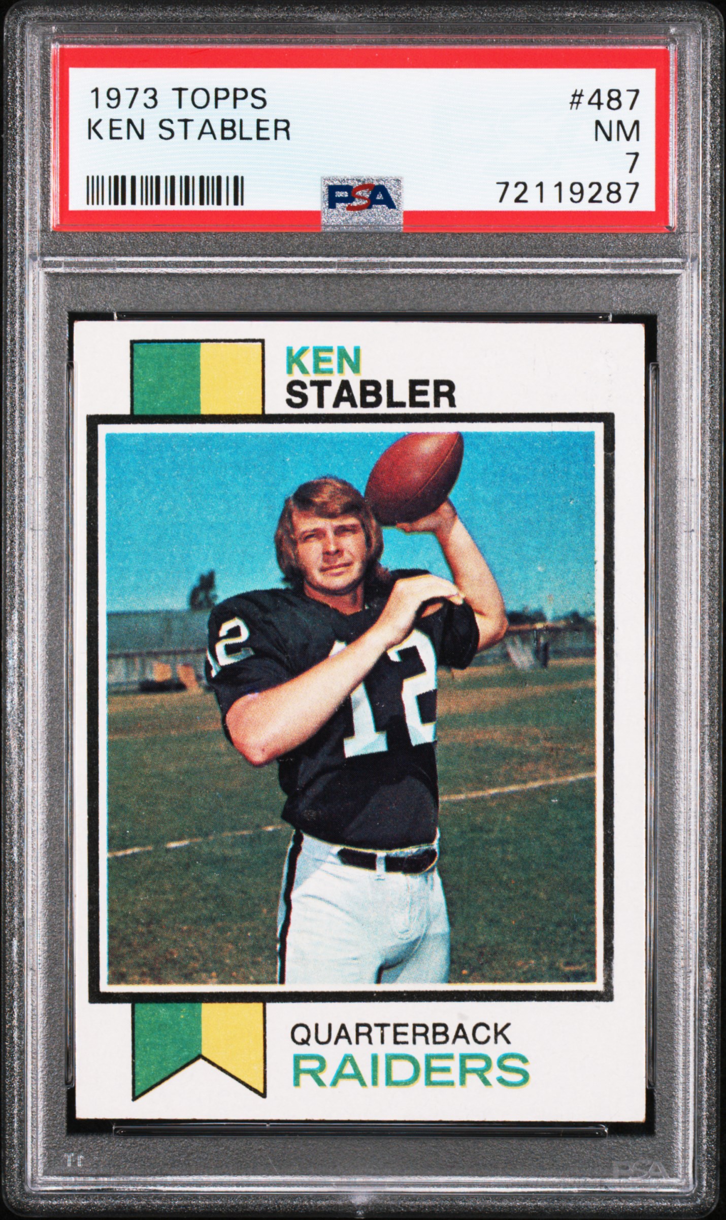 1973 Topps #487 Ken Stabler – PSA NM 7