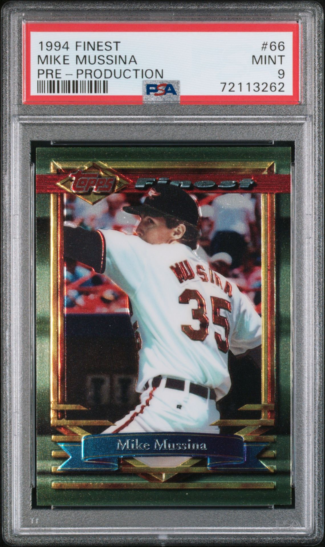 1994 Topps FINEST PRE-PRODUCTION #66 Mike Mussina front