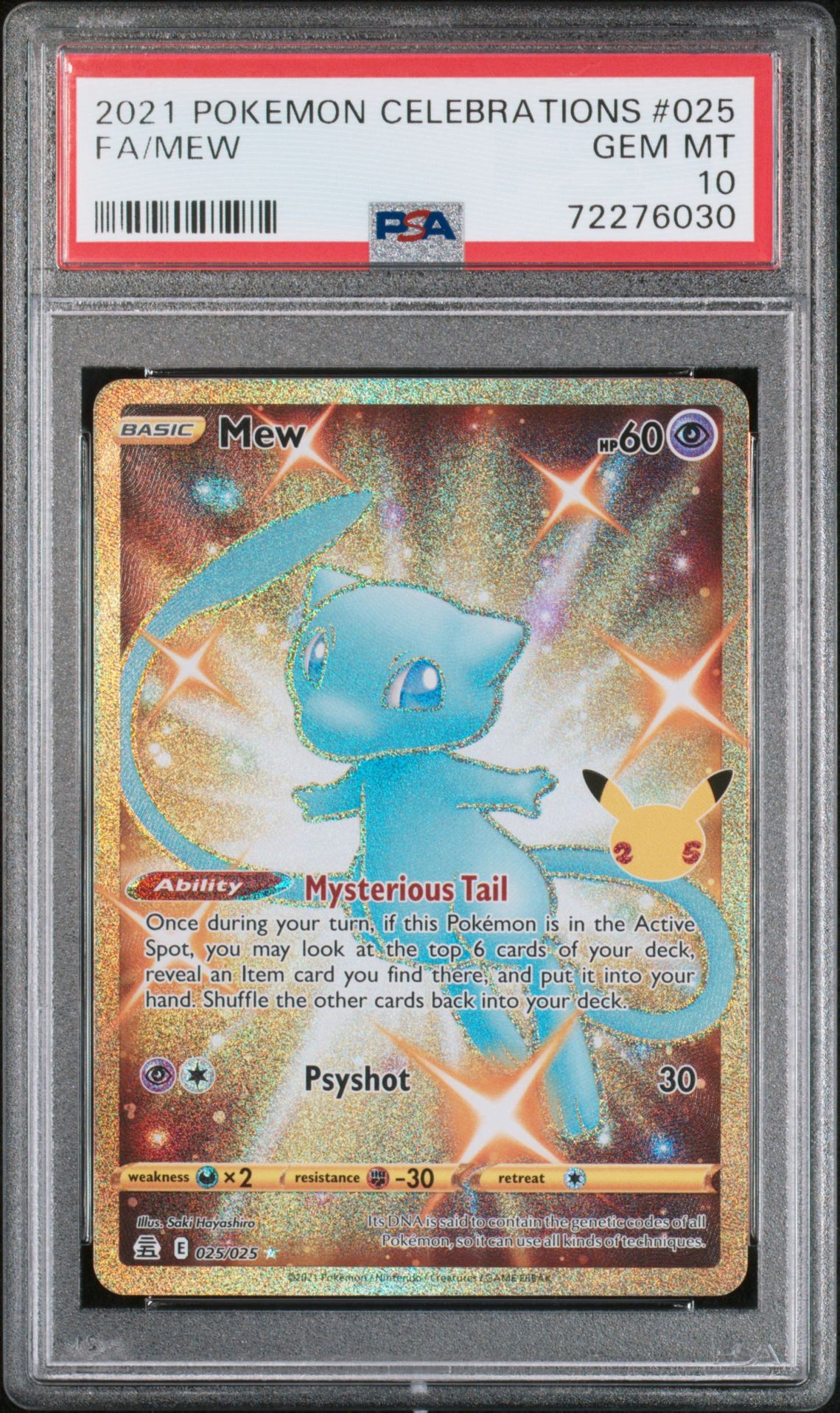 2021 Pokemon Celebrations Fa/Mew #025 Gem Mt 10 front