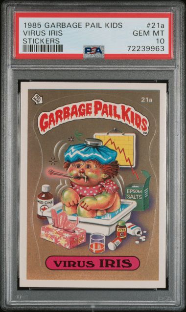 1985 Topps Garbage Pail Kids STICKERS #21A Virus Iris front