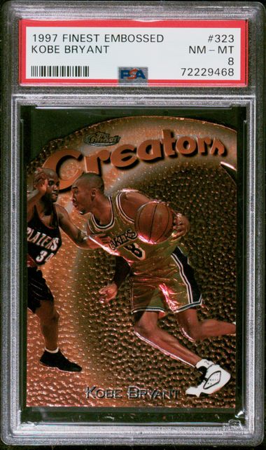 1997-98 Topps Finest Embossed 323 Kobe Bryant – PSA NM-MT 8 on