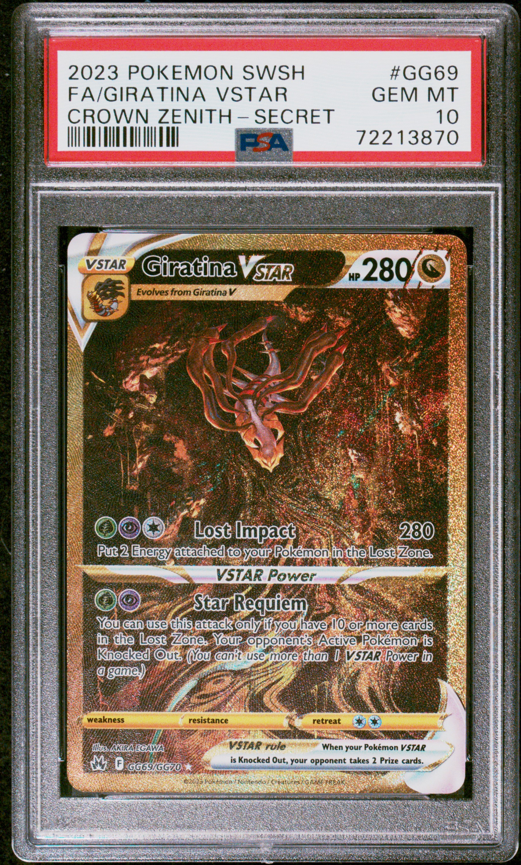 Pokemon - Giratina VSTAR GG69/GG70 - Crown Zenith - Galarian Gallery -  Secret Rare - Gold Card