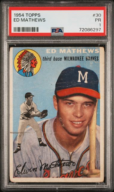 Eddie Mathews - Trading/Sports Card Signed