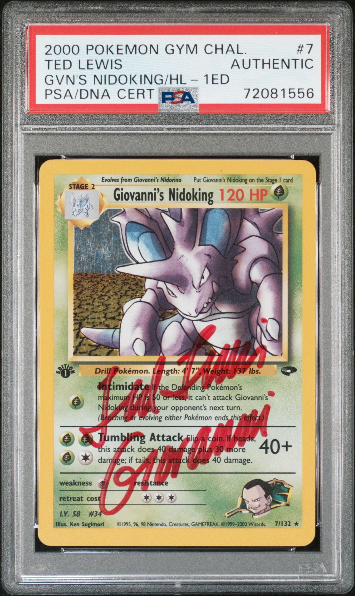 2000 Pokemon #7 Ted Lewis front
