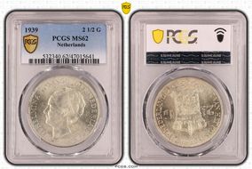 1939 2 1/2 G KM-165  Ag MS62