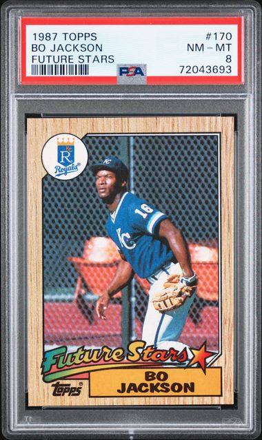 1987 Topps Baseball #170 Bo Jackson Rookie Card Graded PSA 10 Gem Mint