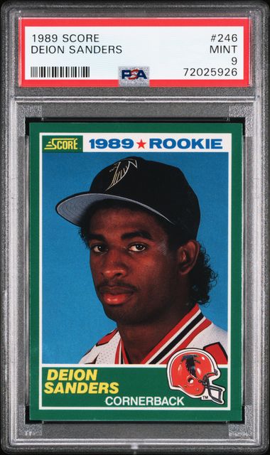 Deion Sanders 1989 Score Football Autograph Rookie Card #246 PSA/DNA