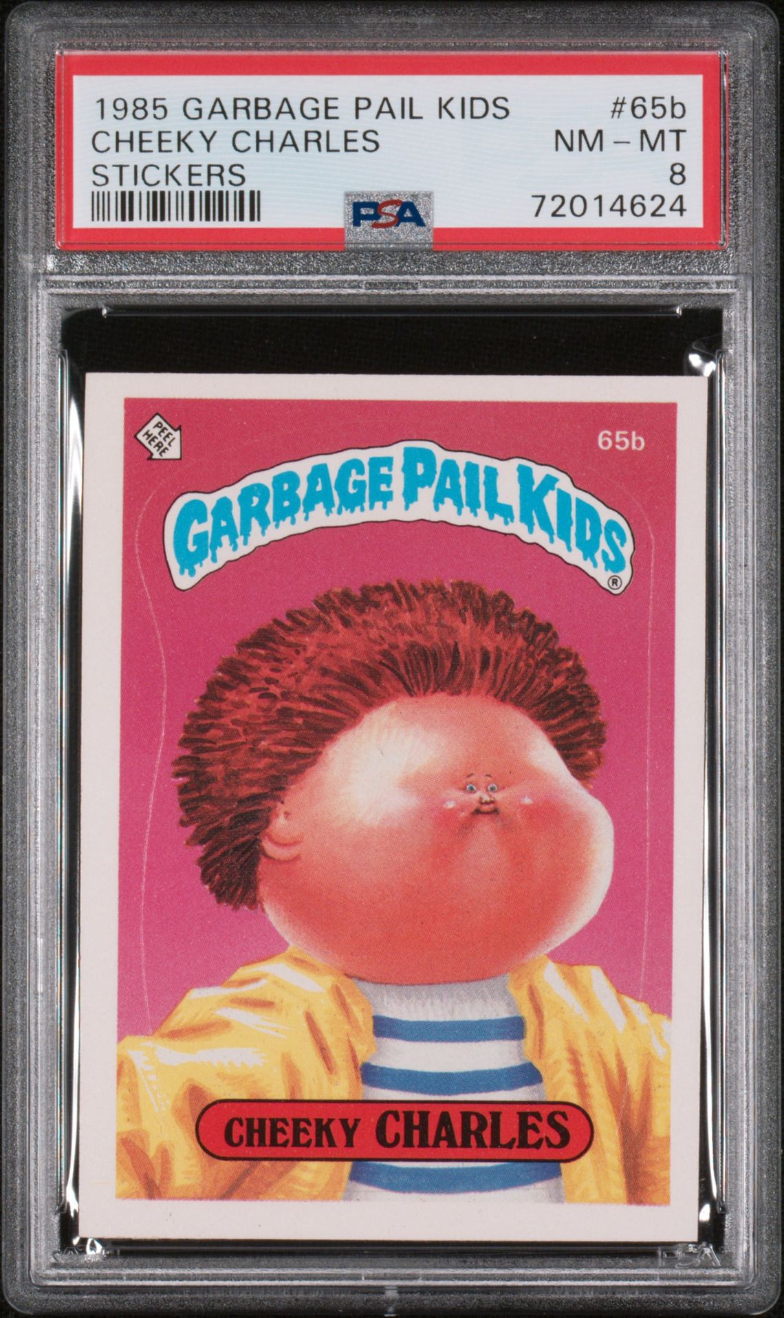 1985 Topps GARBAGE PAIL KIDS STICKERS #65B Cheeky Charles front