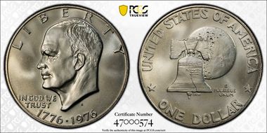 1976-S $1 Silver MS67