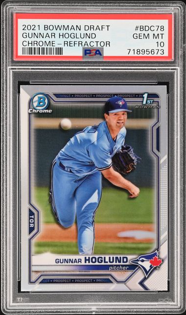 2021 Bowman Draft Chrome-Refractor #BDC78 Gunnar Hoglund PSA 10 on Goldin  Marketplace