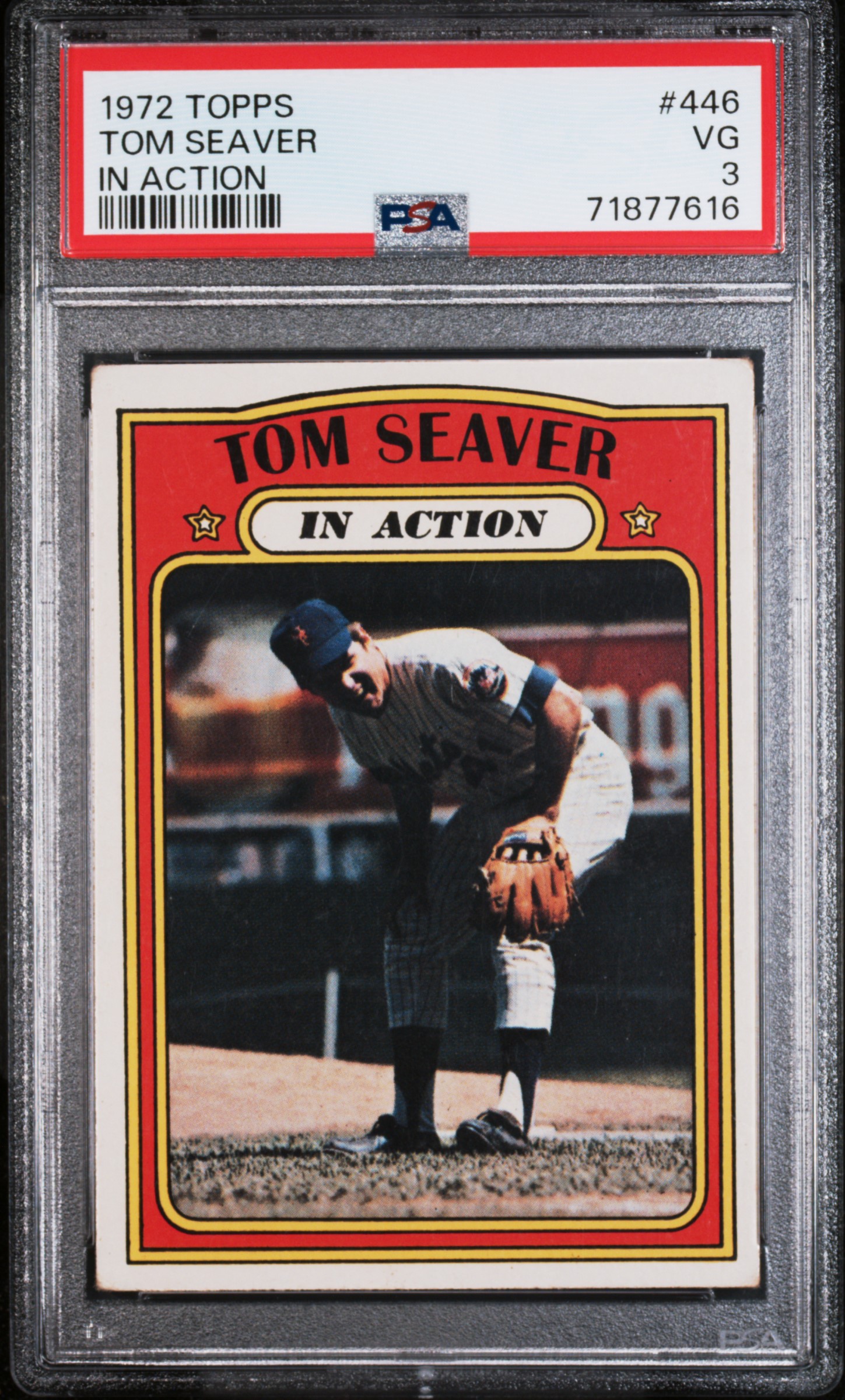 1972 Topps In Action #446 Tom Seaver – PSA VG 3
