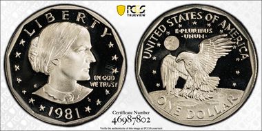 1981-S SBA$1 Type 2 PR70DCAM