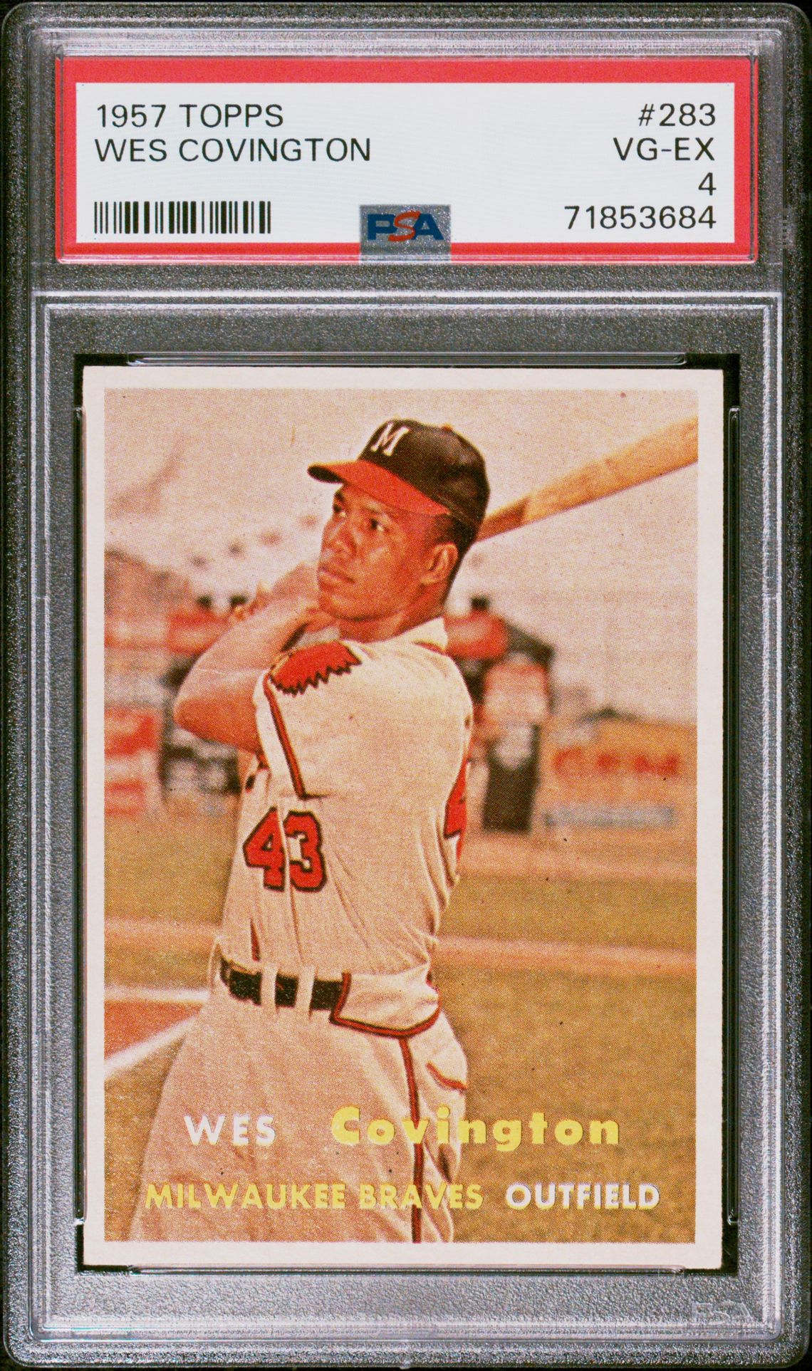 1957 Topps TOPPS #283 Wes Covington front