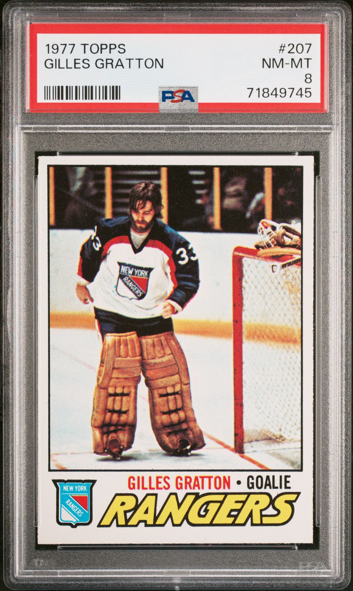 1977 Topps TOPPS #207 Gilles Gratton front