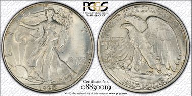 1938 50C MS66