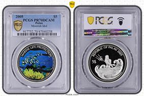2005 $5 Moorish Idol PR70DCAM
