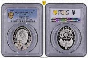 2012-MW $1 Island Winter Faberge Egg PR70DCAM