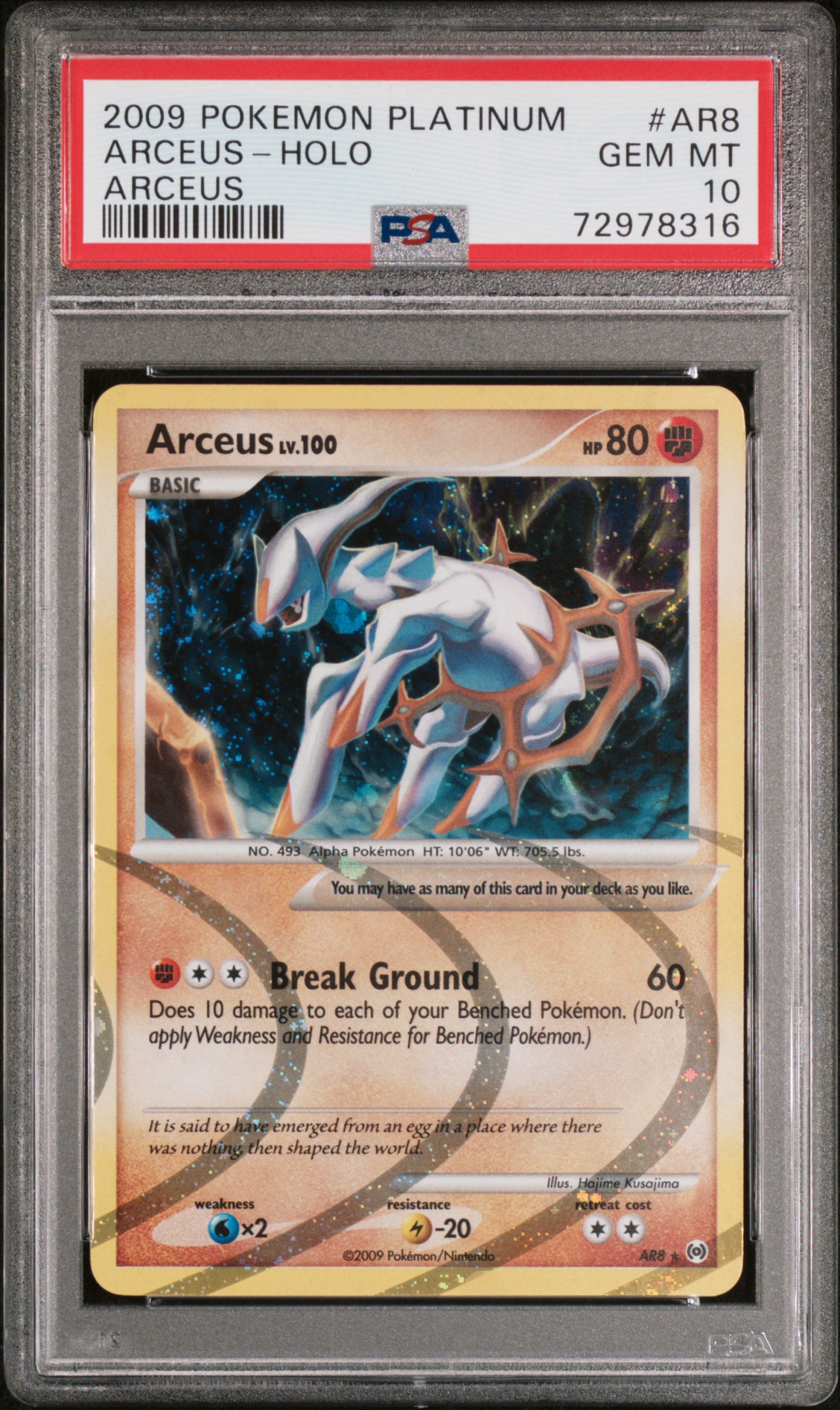 Arceus Holo - Platinum Arceus Pokémon card AR7