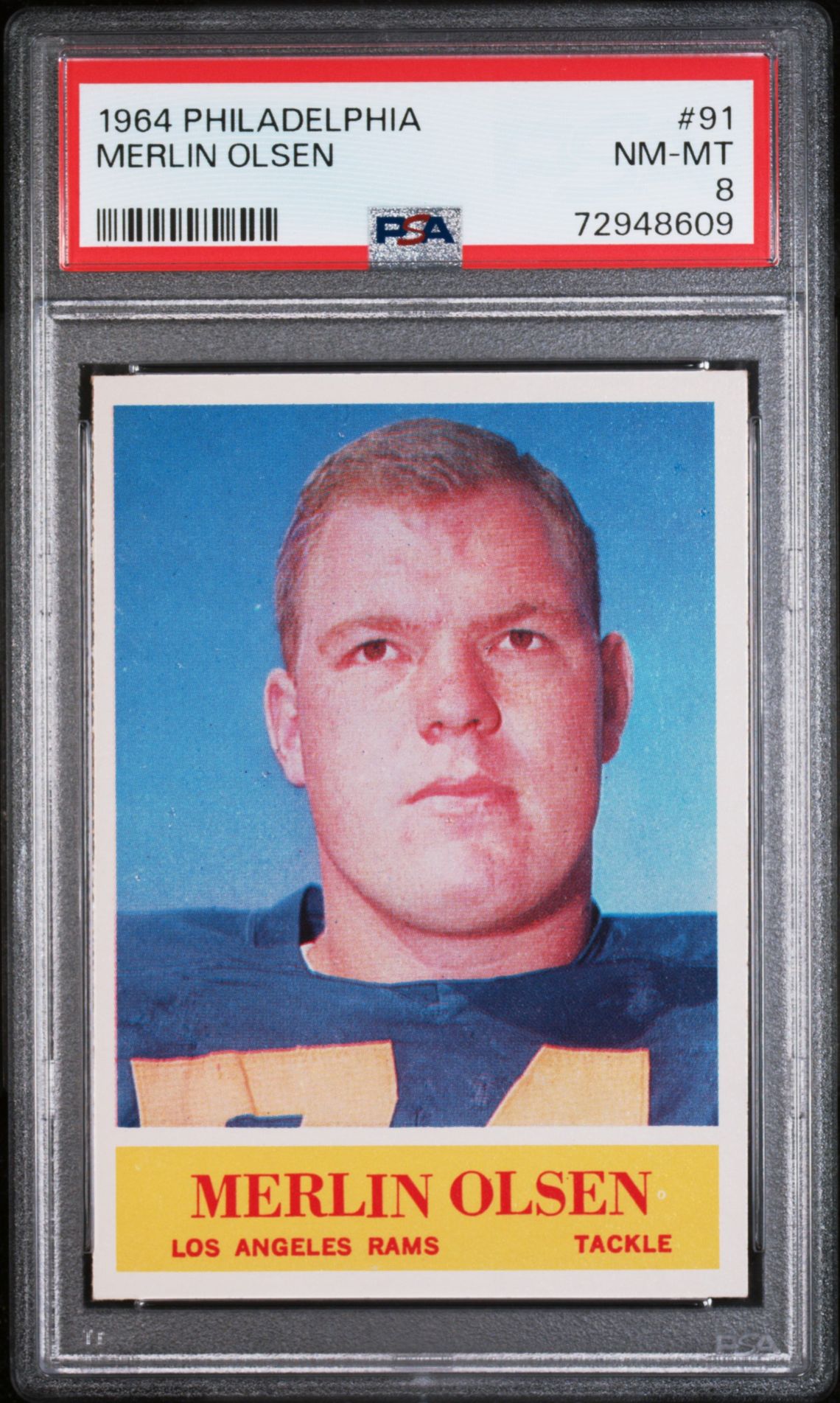 1964 PHILADELPHIA #91 Merlin Olsen front