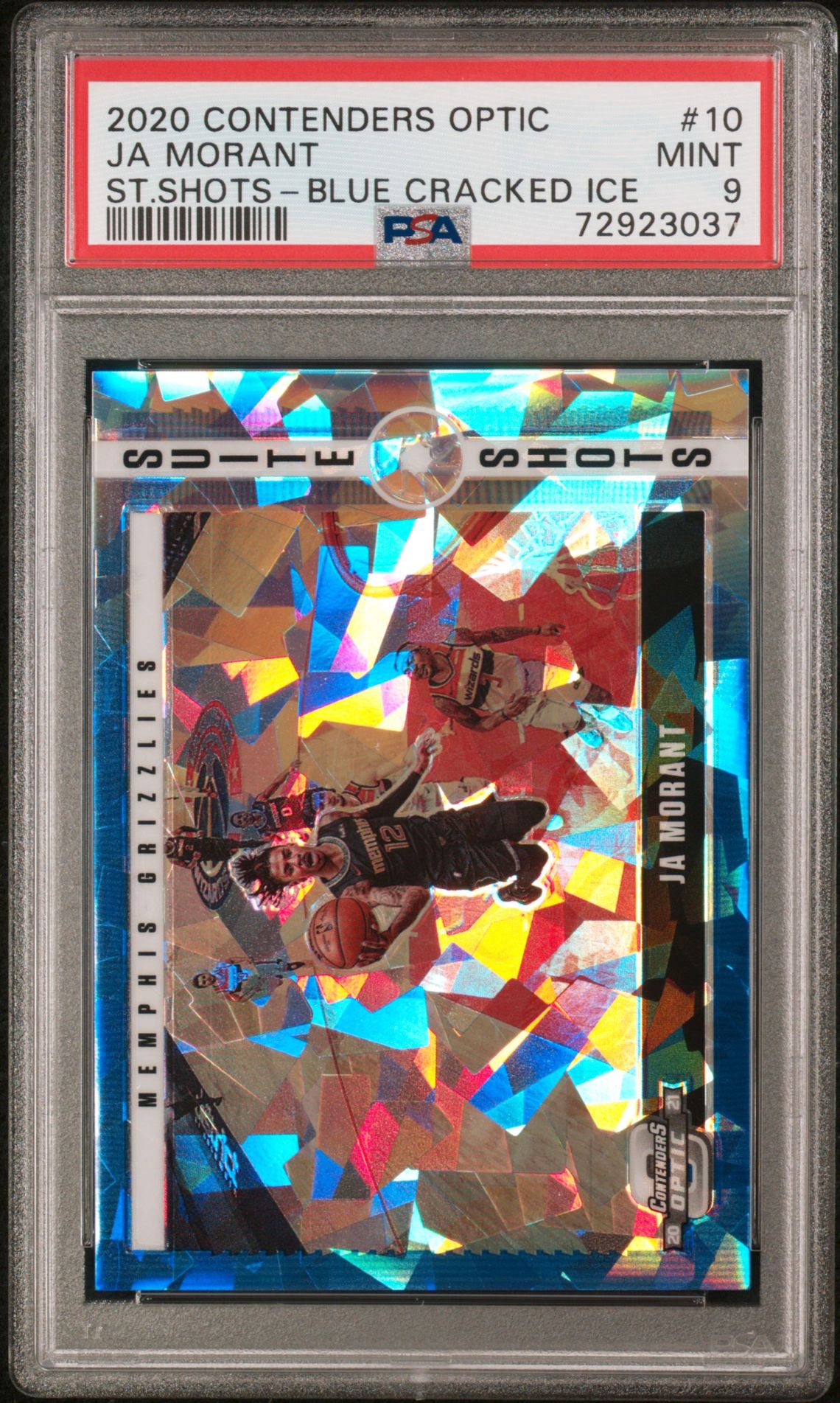 2020 Panini PANINI CONTENDERS OPTIC SUITE SHOTS Blue Ice #10 Ja Morant front