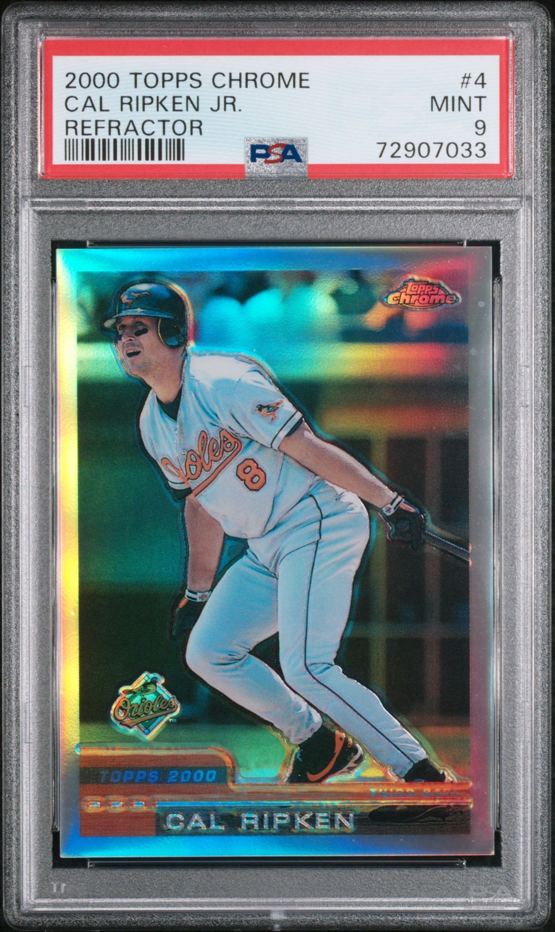 2000 Topps TOPPS CHROME Refractor #4 Cal Ripken Jr. front