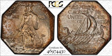 1925 AR Medal Norse American, Thick MS67