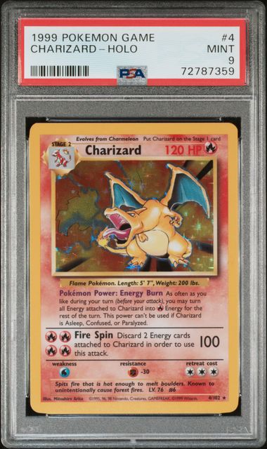 1999 Pokemon Base Set Holo #4 Charizard-Holo front