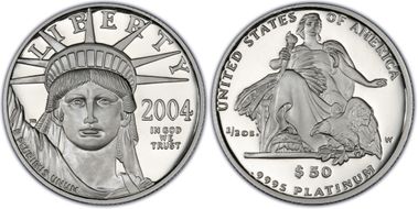 2004-W $50 Statue of Liberty PR70DCAM